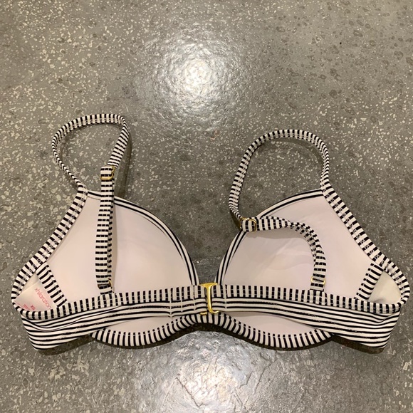 Striped Push Up Bikini Top in Navy and White - Picture 2 of 3